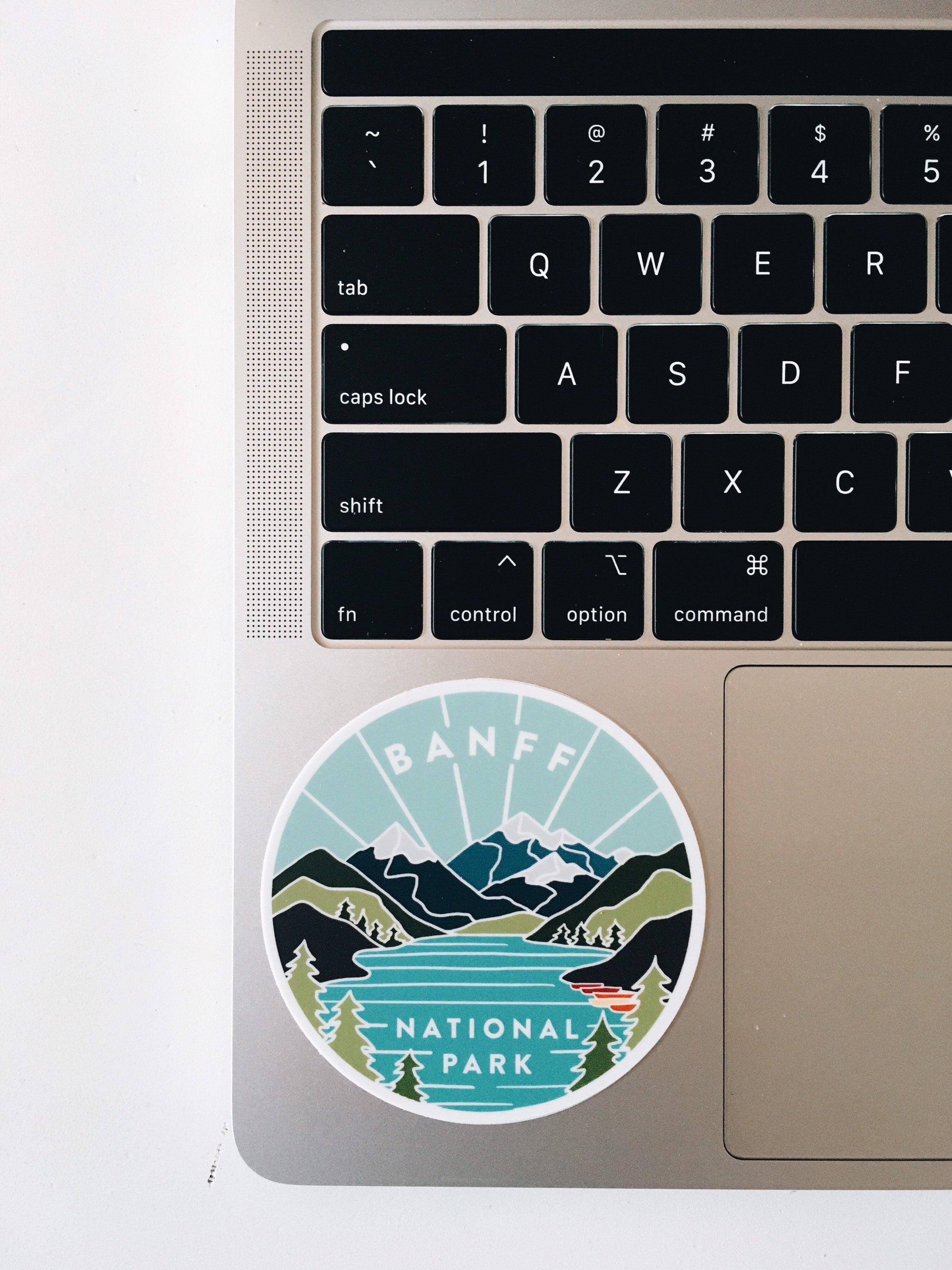 Banff Weatherproof Sticker | Durable, Outdoor Vinyl Decal | Illustrated Banff National Park | Canada | Outdoor Sticker | Outdoorsy Gift