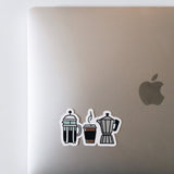 Coffee Weatherproof, Durable Sticker | Vinyl Decal | Waterbottle Sticker | Laptop decal | Coffee Lover Gift | French Press Sticker