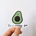 Fat Avocado Weatherproof Sticker | Waterproof | Vinyl Decal | Waterbottle Sticker | Laptop decal | Avocado Lover Gift | Millennial Gift