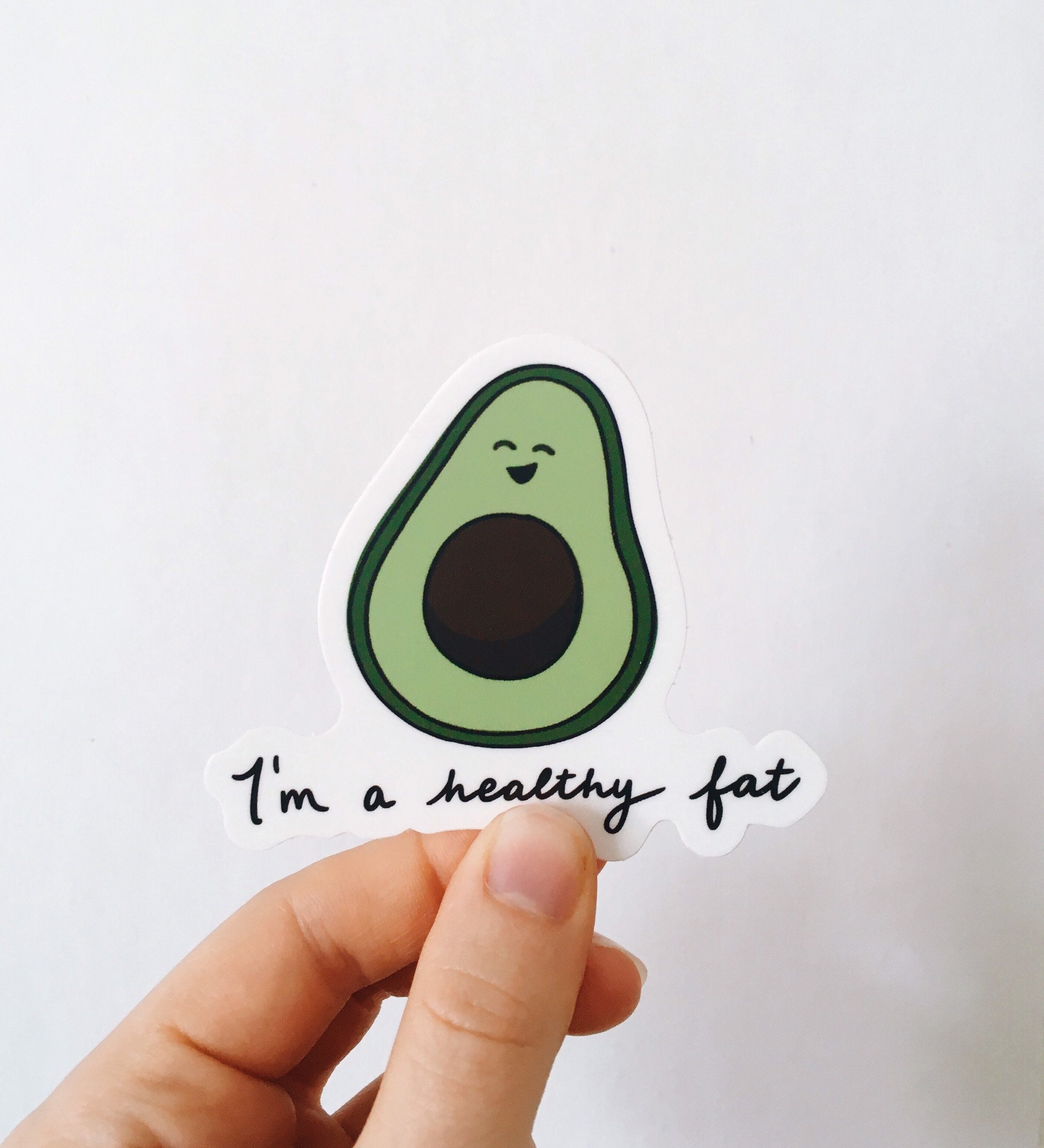 Fat Avocado Weatherproof Sticker | Waterproof | Vinyl Decal | Waterbottle Sticker | Laptop decal | Avocado Lover Gift | Millennial Gift