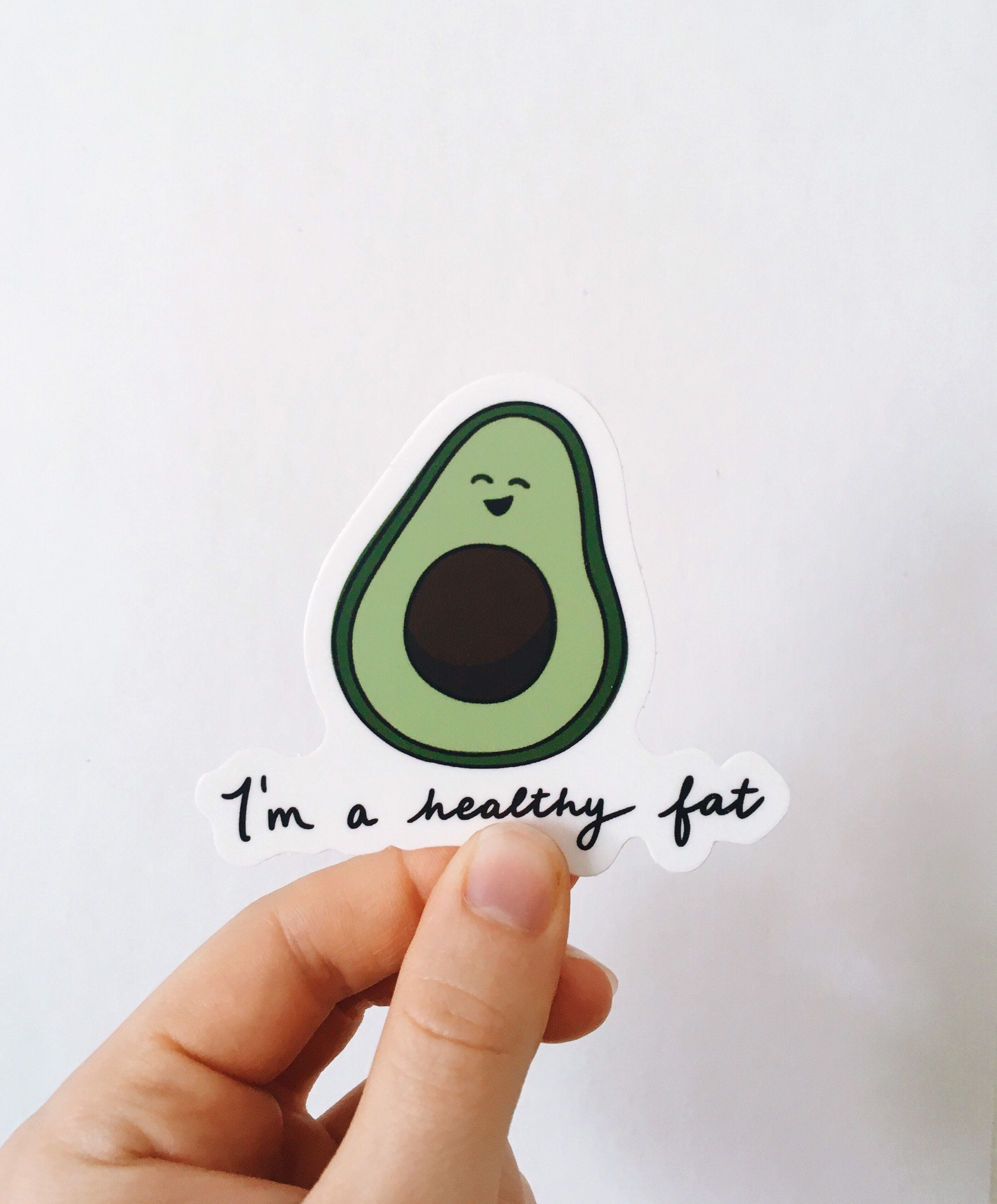 Fat Avocado Weatherproof Sticker | Waterproof | Vinyl Decal | Waterbottle Sticker | Laptop decal | Avocado Lover Gift | Millennial Gift