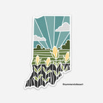 Indiana Durable Sticker | High Quality Bumper Sticker | United States Vinyl Decal | Weatherproof Sticker | Water Bottle Sticker | 4"