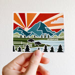 Wyoming Weatherproof, Durable Sticker | Wyoming Outline | Illustrated State Sticker | Vinyl Decal | Outdoor Sticker | Bumper Sticker | 4"