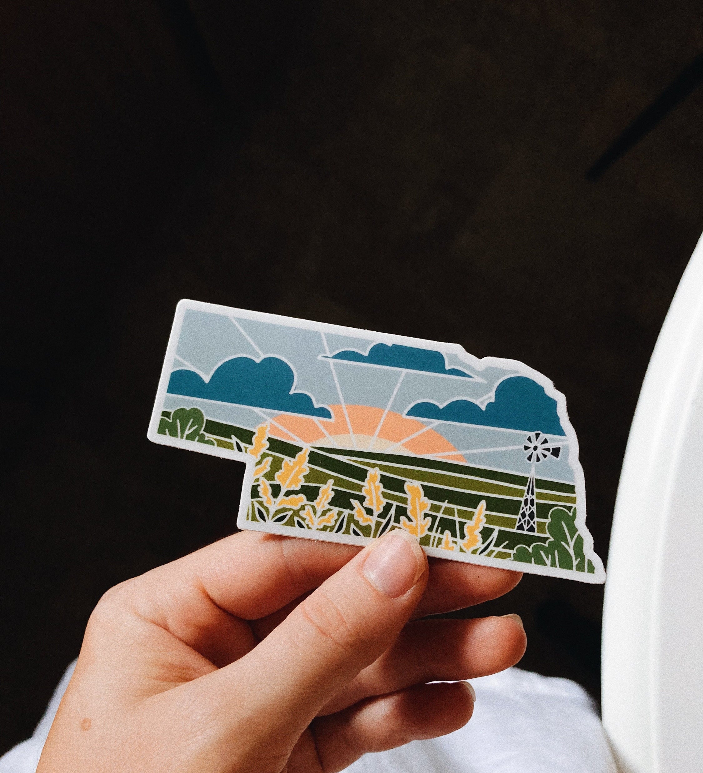 Nebraska Durable Sticker | High Quality Bumper Sticker | United States Vinyl Decal | Weatherproof Sticker | Water Bottle Sticker | 4"