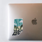 Indiana Durable Sticker | High Quality Bumper Sticker | United States Vinyl Decal | Weatherproof Sticker | Water Bottle Sticker | 4"