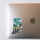 Indiana Durable Sticker | High Quality Bumper Sticker | United States Vinyl Decal | Weatherproof Sticker | Water Bottle Sticker | 4"