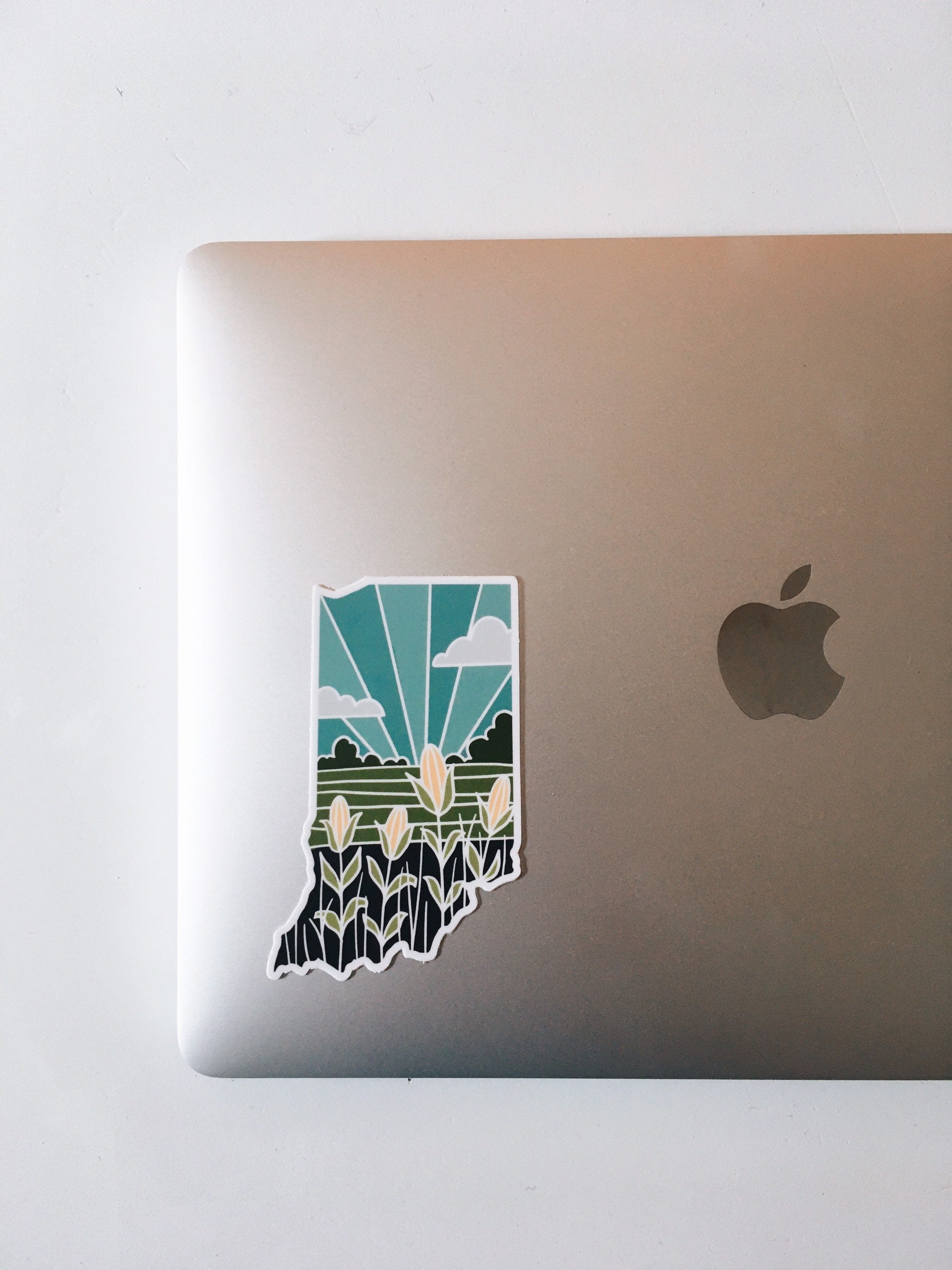 Indiana Durable Sticker | High Quality Bumper Sticker | United States Vinyl Decal | Weatherproof Sticker | Water Bottle Sticker | 4"