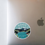 Banff Weatherproof Sticker | Durable, Outdoor Vinyl Decal | Illustrated Banff National Park | Canada | Outdoor Sticker | Outdoorsy Gift