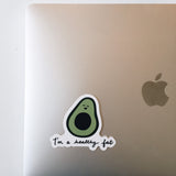 Fat Avocado Weatherproof Sticker | Waterproof | Vinyl Decal | Waterbottle Sticker | Laptop decal | Avocado Lover Gift | Millennial Gift