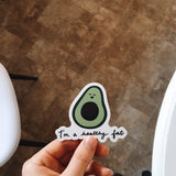 Fat Avocado Weatherproof Sticker | Waterproof | Vinyl Decal | Waterbottle Sticker | Laptop decal | Avocado Lover Gift | Millennial Gift