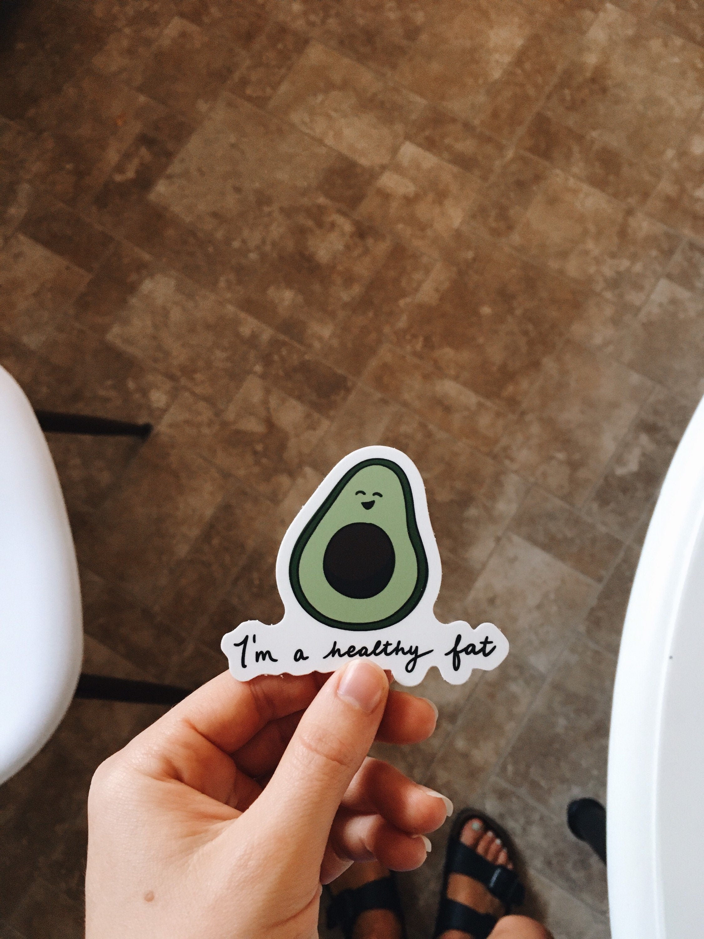 Fat Avocado Weatherproof Sticker | Waterproof | Vinyl Decal | Waterbottle Sticker | Laptop decal | Avocado Lover Gift | Millennial Gift