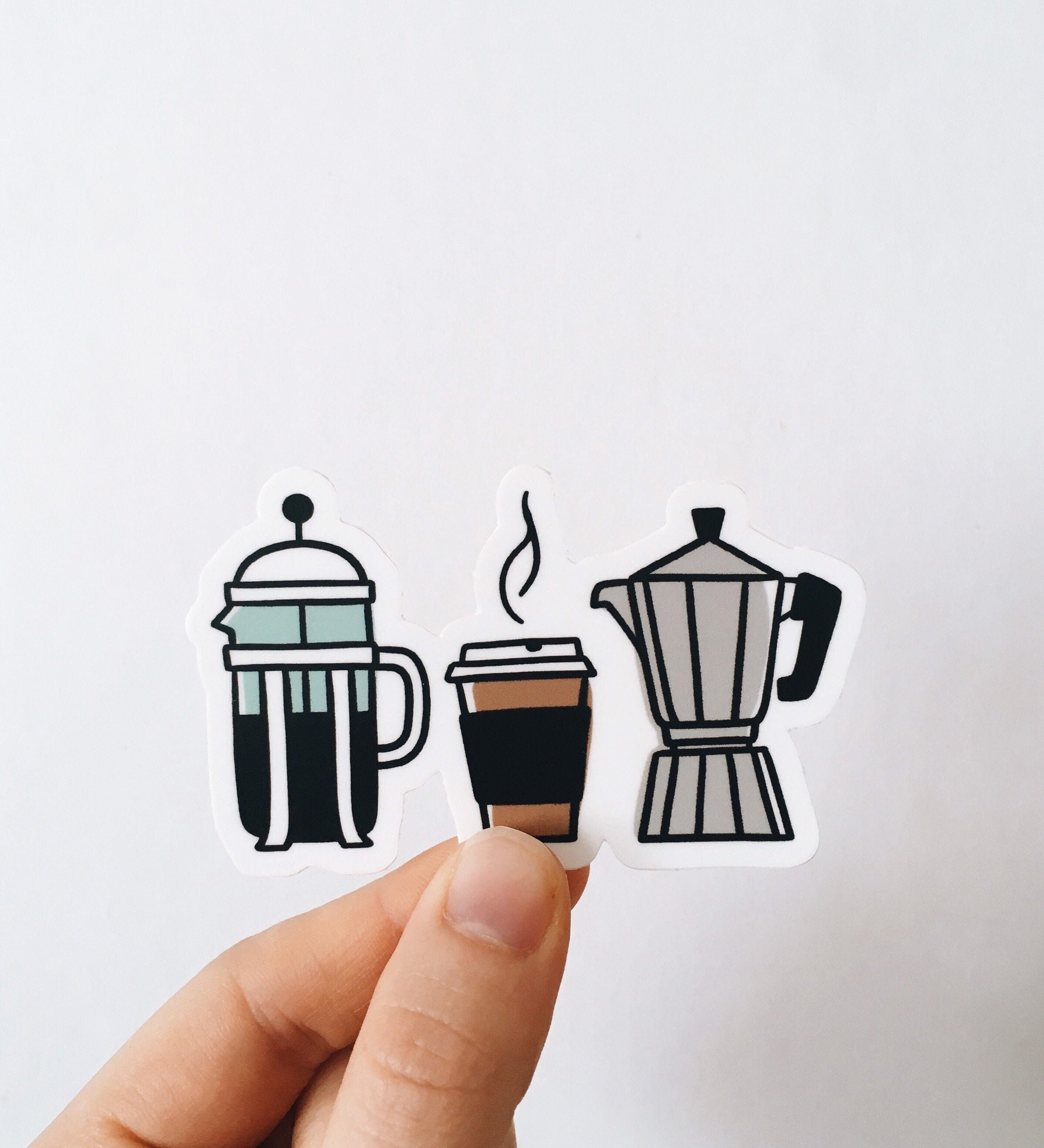 Coffee Weatherproof, Durable Sticker | Vinyl Decal | Waterbottle Sticker | Laptop decal | Coffee Lover Gift | French Press Sticker