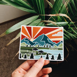Wyoming Weatherproof, Durable Sticker | Wyoming Outline | Illustrated State Sticker | Vinyl Decal | Outdoor Sticker | Bumper Sticker | 4"