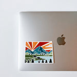 Wyoming Weatherproof, Durable Sticker | Wyoming Outline | Illustrated State Sticker | Vinyl Decal | Outdoor Sticker | Bumper Sticker | 4"
