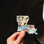 Louisiana Durable Sticker | High Quality Bumper Sticker | United States Vinyl Decal | Weatherproof Sticker | Water Bottle Sticker | 4"