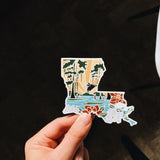 Louisiana Durable Sticker | High Quality Bumper Sticker | United States Vinyl Decal | Weatherproof Sticker | Water Bottle Sticker | 4"
