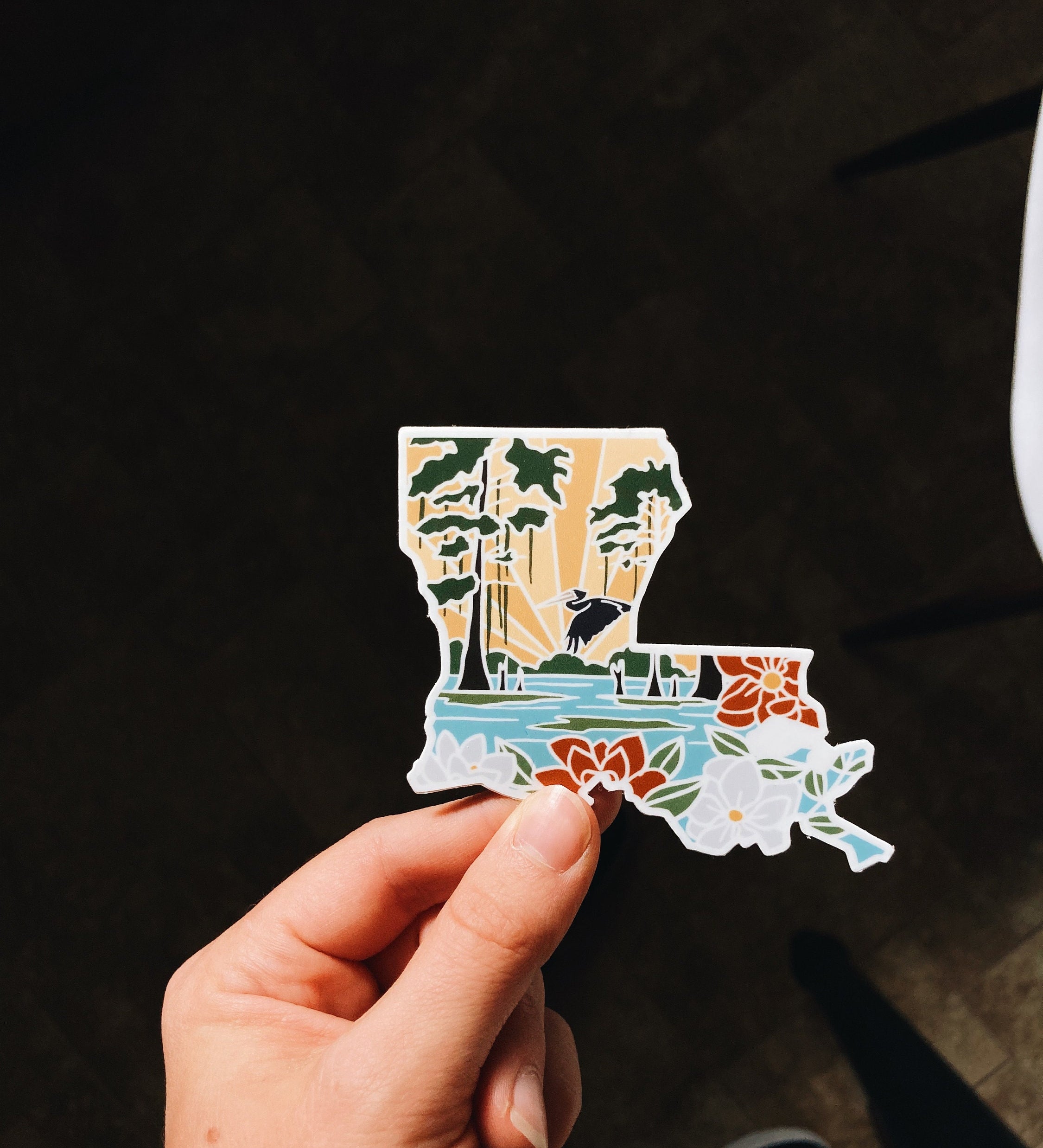 Louisiana Durable Sticker | High Quality Bumper Sticker | United States Vinyl Decal | Weatherproof Sticker | Water Bottle Sticker | 4"