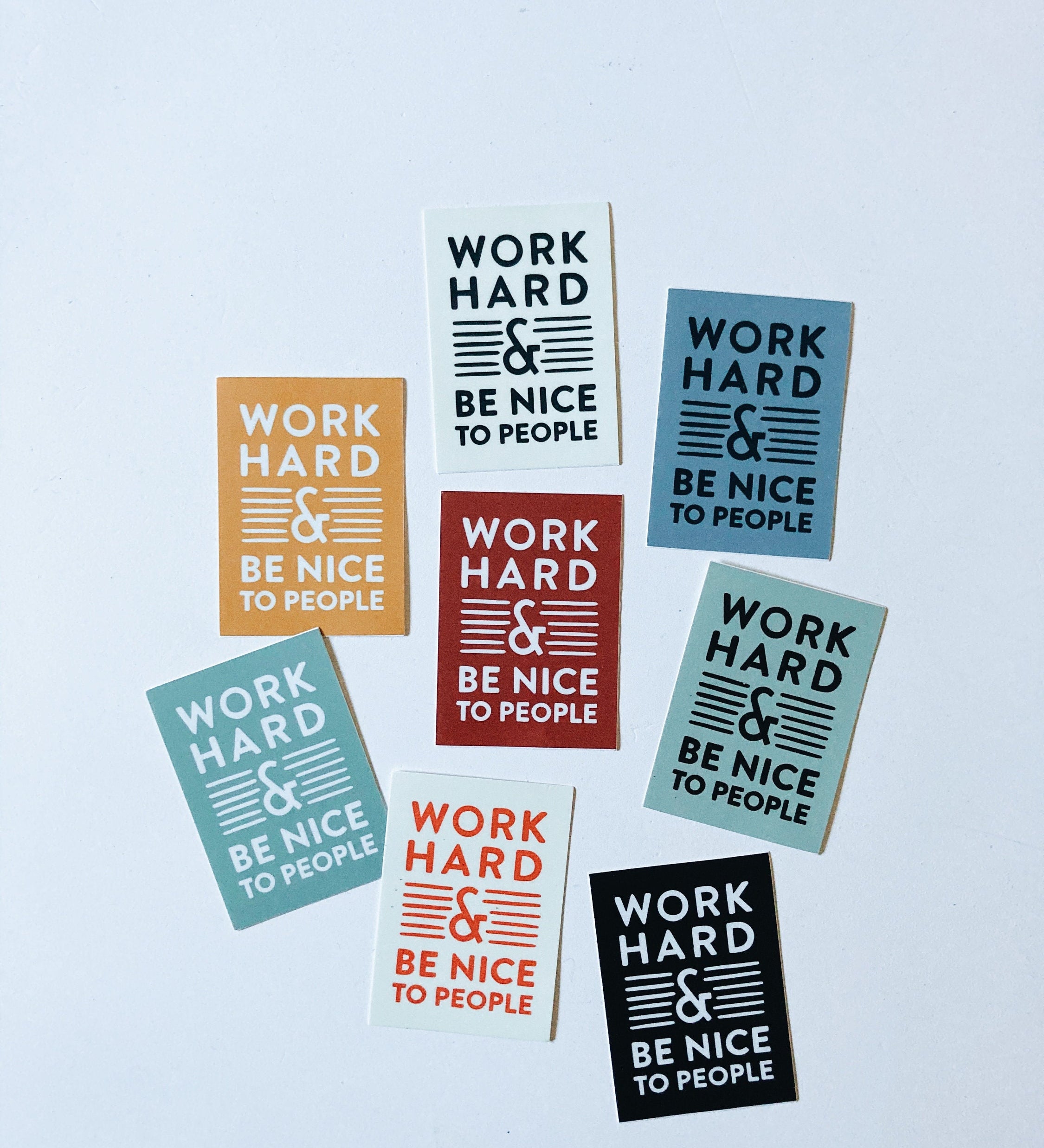 Work Hard & Be Nice To People Sticker | Weatherproof, Durable, Waterproof Vinyl Decal | Hydroflask, Laptop decal | Waterbottle Sticker
