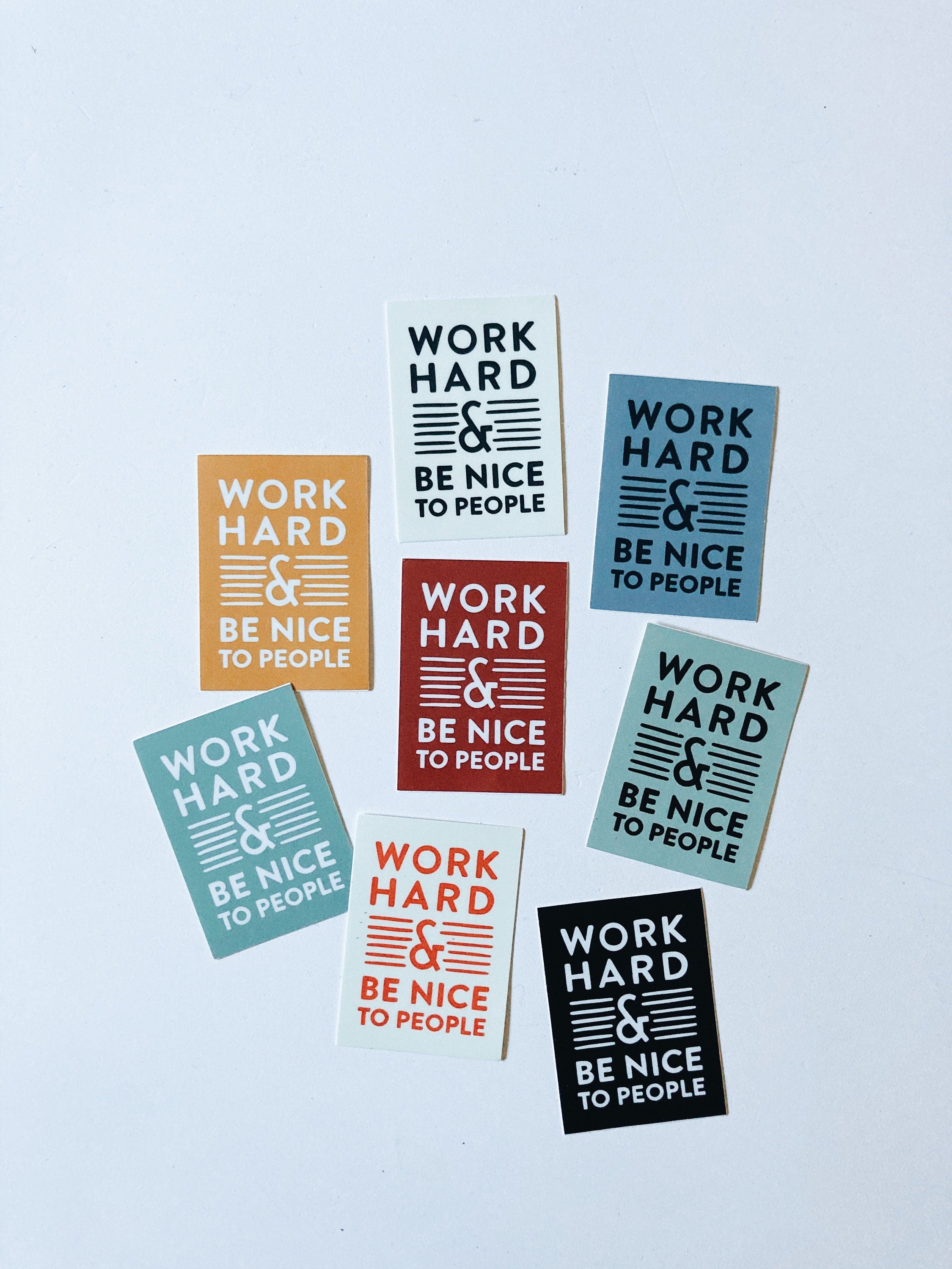 Work Hard & Be Nice To People Sticker | Weatherproof, Durable, Waterproof Vinyl Decal | Hydroflask, Laptop decal | Waterbottle Sticker