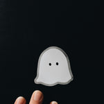 Cute Ghost Transparent Sticker | Waterproof Sticker | Vinyl Decal | Waterbottle Sticker | Laptop decal | Halloween | Spooky Season | Haunted