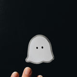 Cute Ghost Transparent Sticker | Waterproof Sticker | Vinyl Decal | Waterbottle Sticker | Laptop decal | Halloween | Spooky Season | Haunted