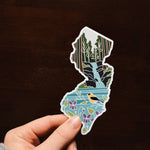 New Jersey Durable Sticker | High Quality Bumper Sticker | United States Vinyl Decal | Weatherproof Sticker | Water Bottle Sticker | 4"