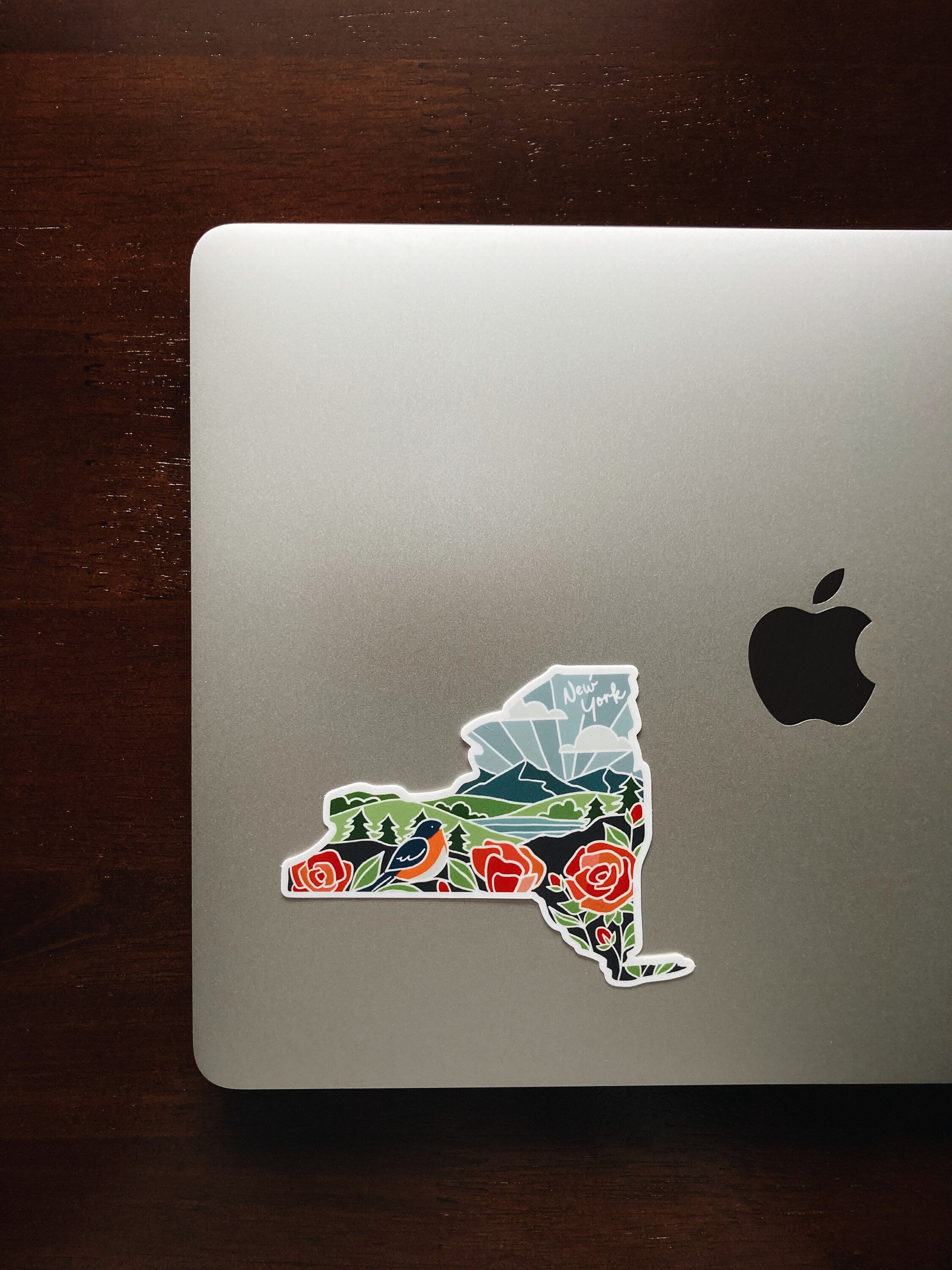 New York Rose Durable Sticker | High Quality Bumper Sticker | United States Vinyl Decal | Weatherproof Sticker | Water Bottle Sticker | 4"