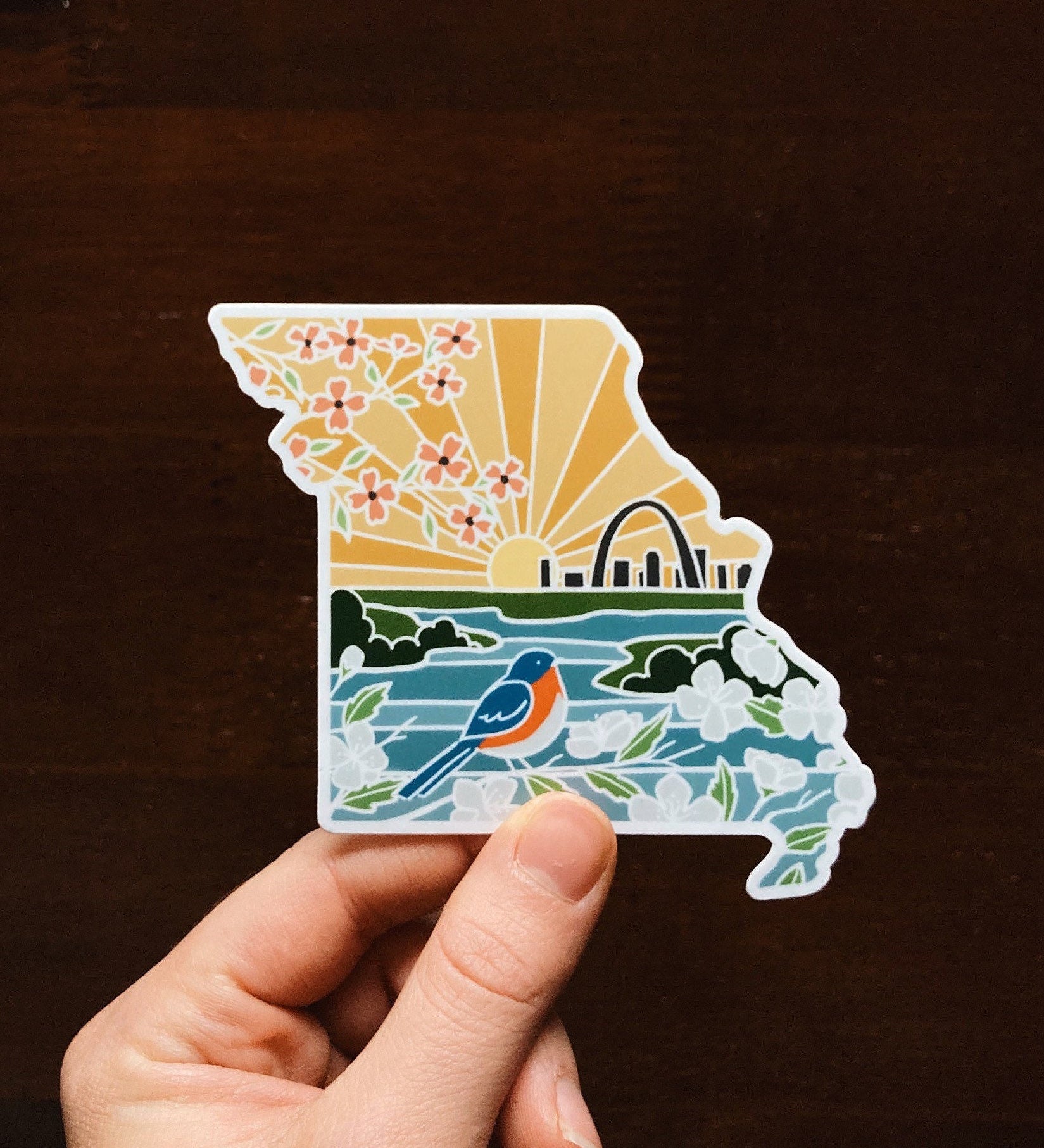 Missouri Durable Sticker | High Quality Bumper Sticker | United States Vinyl Decal | Weatherproof Sticker | Water Bottle Sticker | 4"