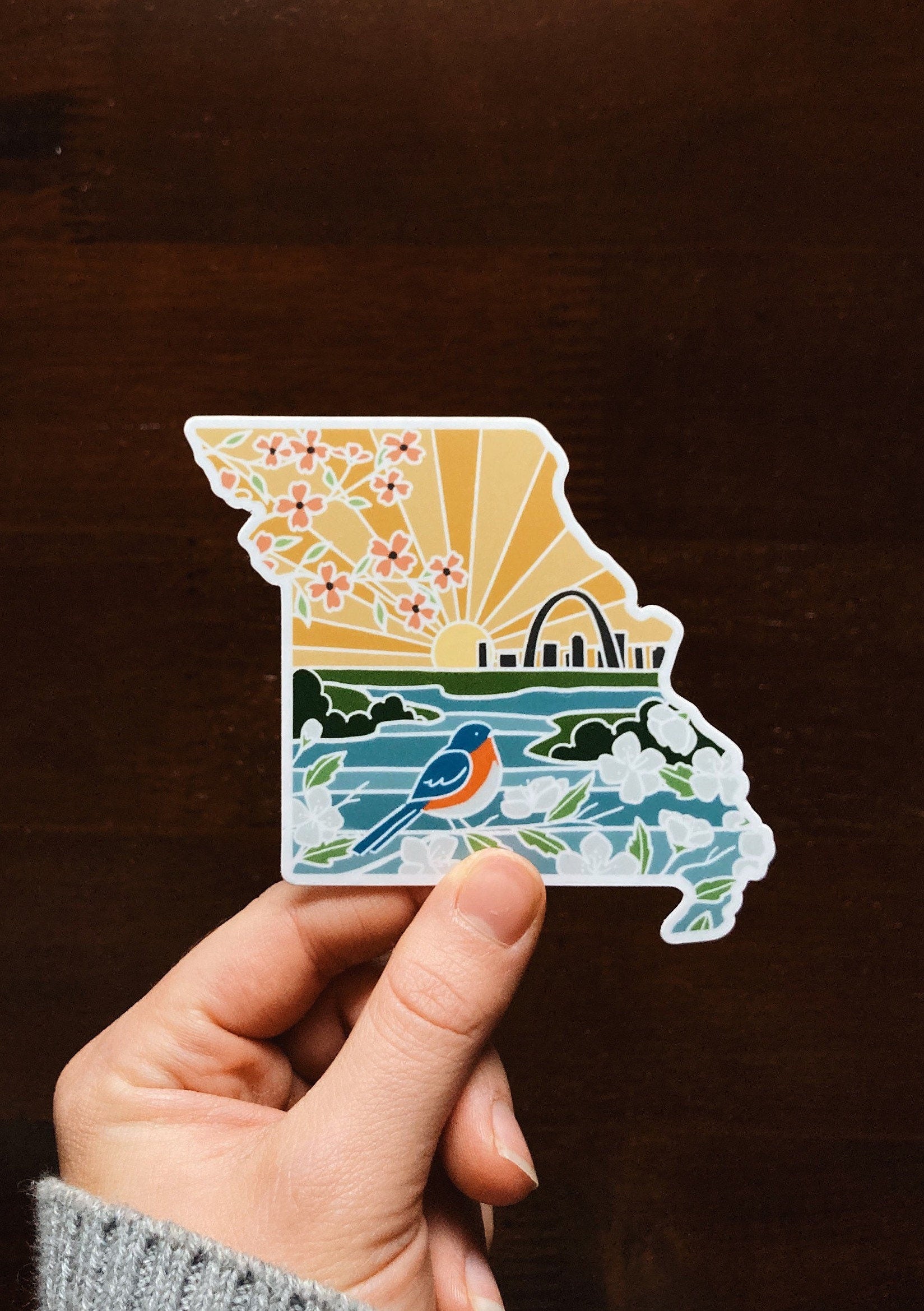 Missouri Durable Sticker | High Quality Bumper Sticker | United States Vinyl Decal | Weatherproof Sticker | Water Bottle Sticker | 4"