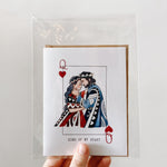 King/Queen Of My Heart Greeting Card | Valentines Day Card | Love | Cards for him | Cards for her | Playing cards | Watercolor Illustrated
