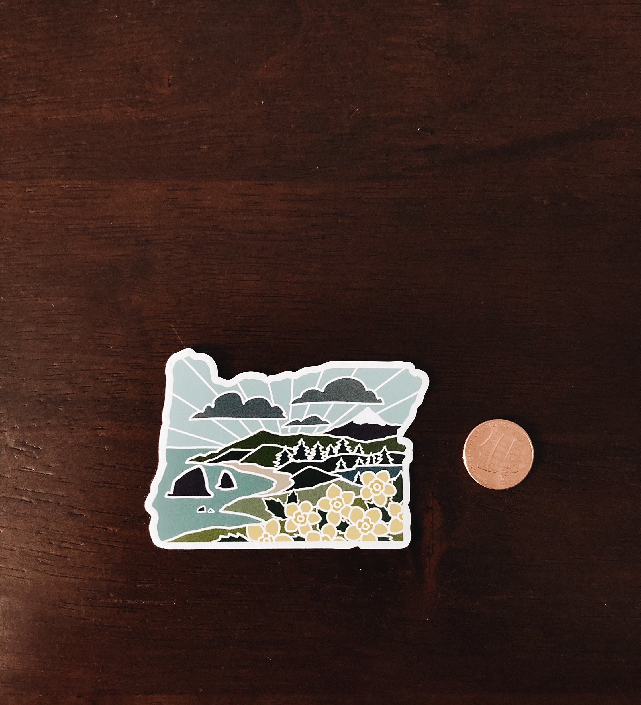 Oregon Car Magnet | Weatherproof State Magnet | Outdoorsy Magnet | Oregon Gift | Locker Magnet | Fridge Magnet | Decorative Magnet
