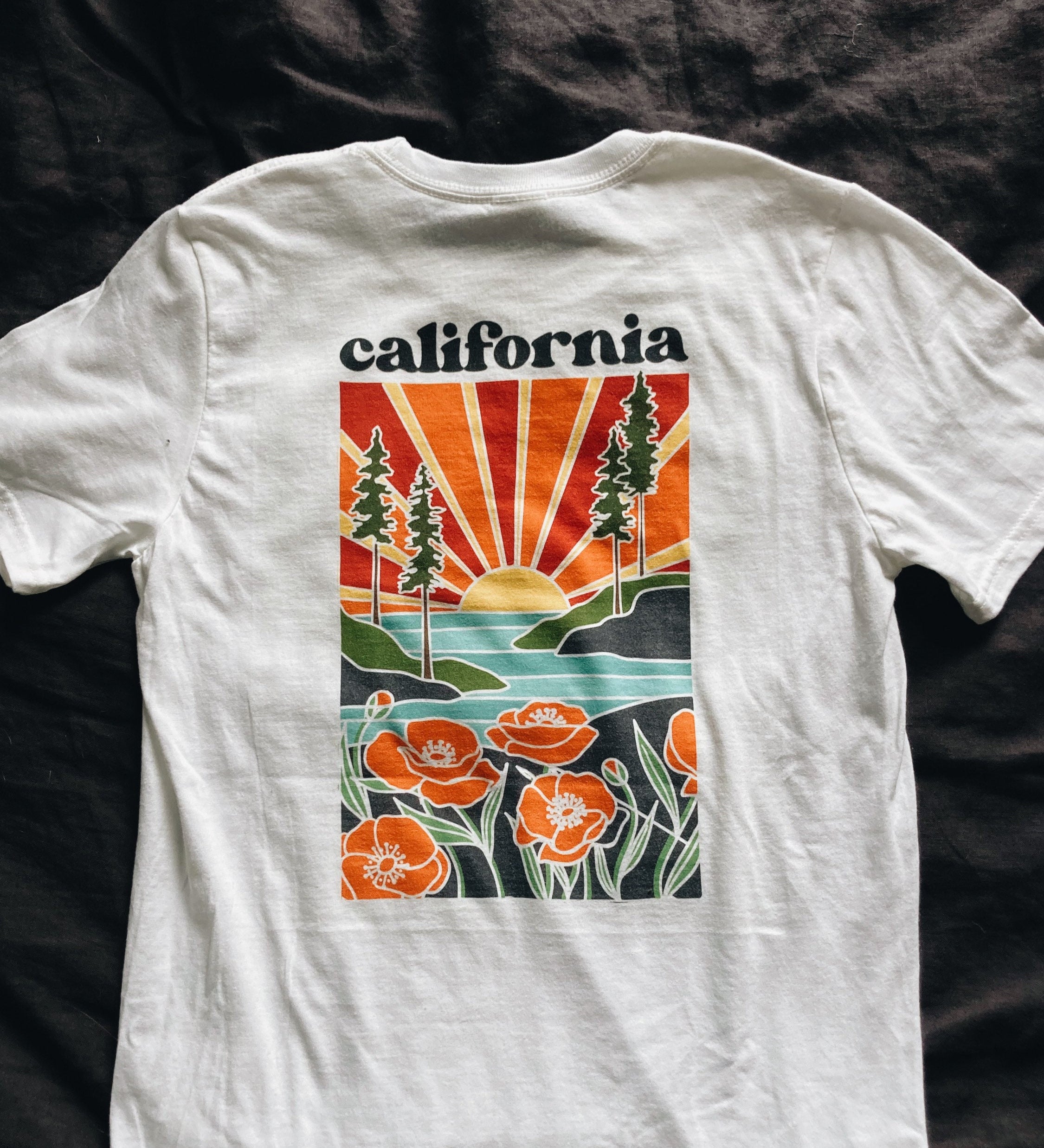 California Poppy T-shirt Front & Back | Graphic Tee | Unisex California Tee | Unisex Basic Softstyle | California Gift | California Apparel