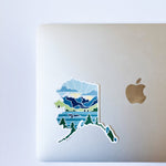 Alaska Durable Sticker | High Quality Bumper Sticker | United States Vinyl Decal | Weatherproof State Sticker | Water Bottle Sticker | 4"