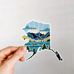 Alaska Durable Sticker | High Quality Bumper Sticker | United States Vinyl Decal | Weatherproof State Sticker | Water Bottle Sticker | 4"
