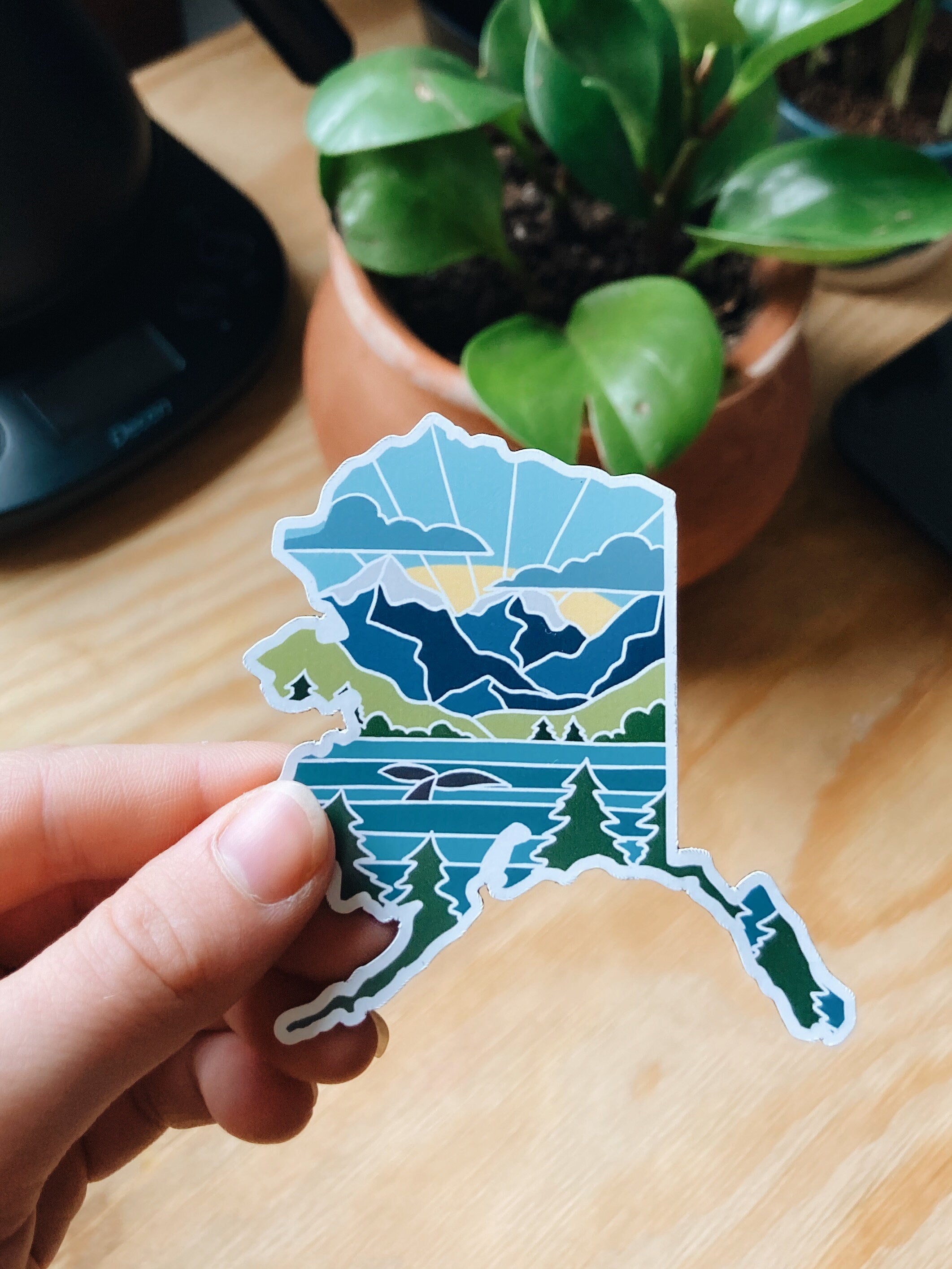 Alaska Car Magnet | Car Magnet | Outdoorsy Magnet | Locker Magnet | Fridge Magnet | Lightweight Magnet