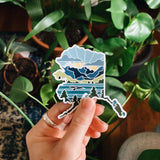 Alaska Car Magnet | Car Magnet | Outdoorsy Magnet | Locker Magnet | Fridge Magnet | Lightweight Magnet