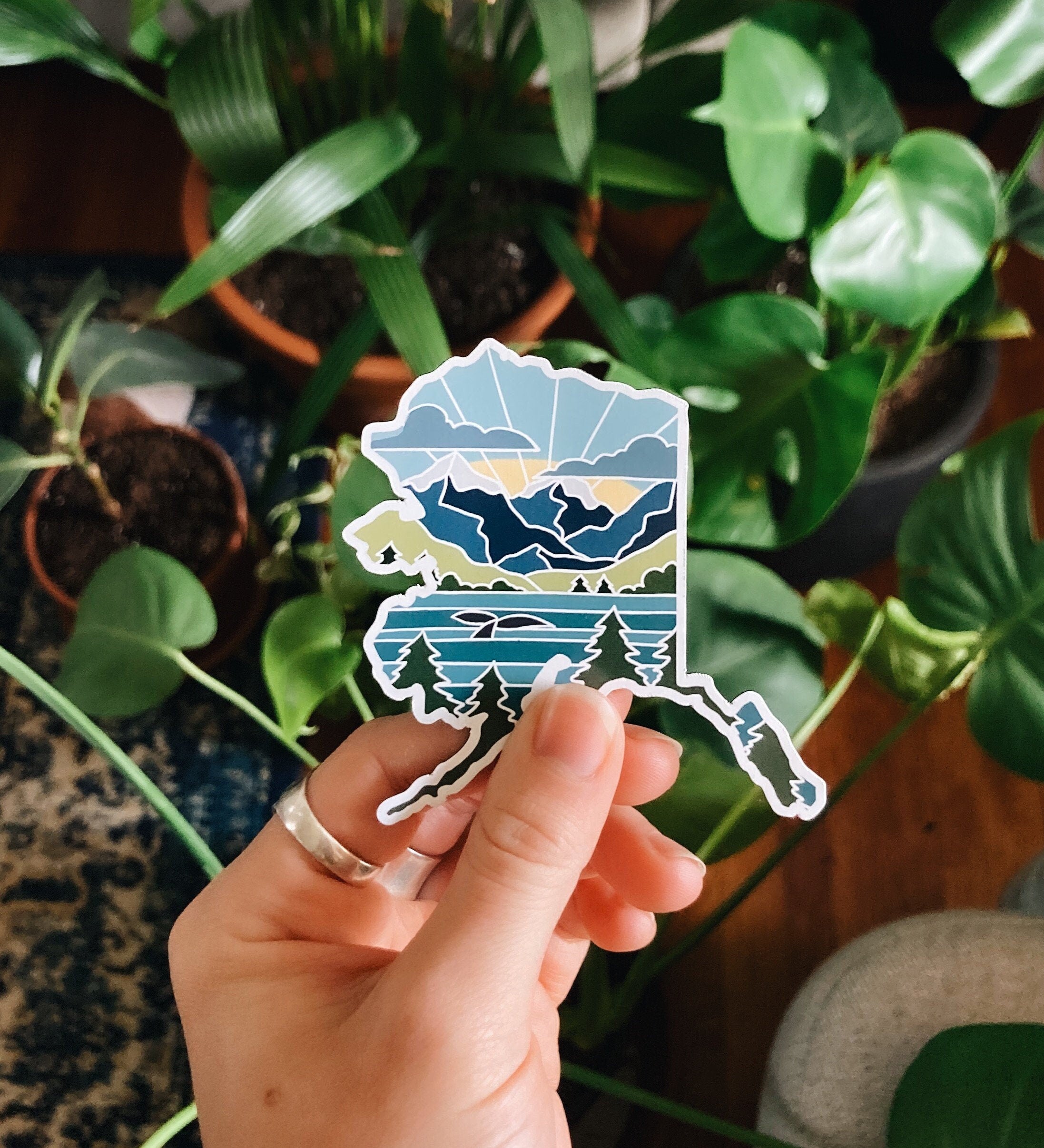 Alaska Car Magnet | Car Magnet | Outdoorsy Magnet | Locker Magnet | Fridge Magnet | Lightweight Magnet