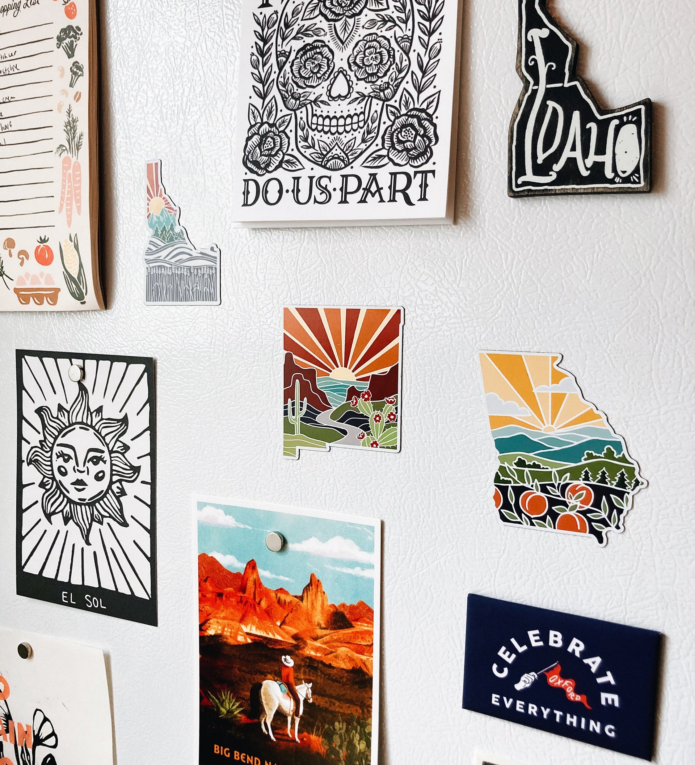 Georgia Car Magnet | Weatherproof State Magnet | Outdoorsy Magnet | Locker Magnet | Fridge Magnet | Lightweight Magnet | 2.8" x 3.12"