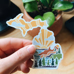 Michigan Car Magnet | Weatherproof State Magnet | Outdoorsy Magnet | Locker Magnet | Fridge Magnet | Lightweight Magnet | 3.55" x 3.36"