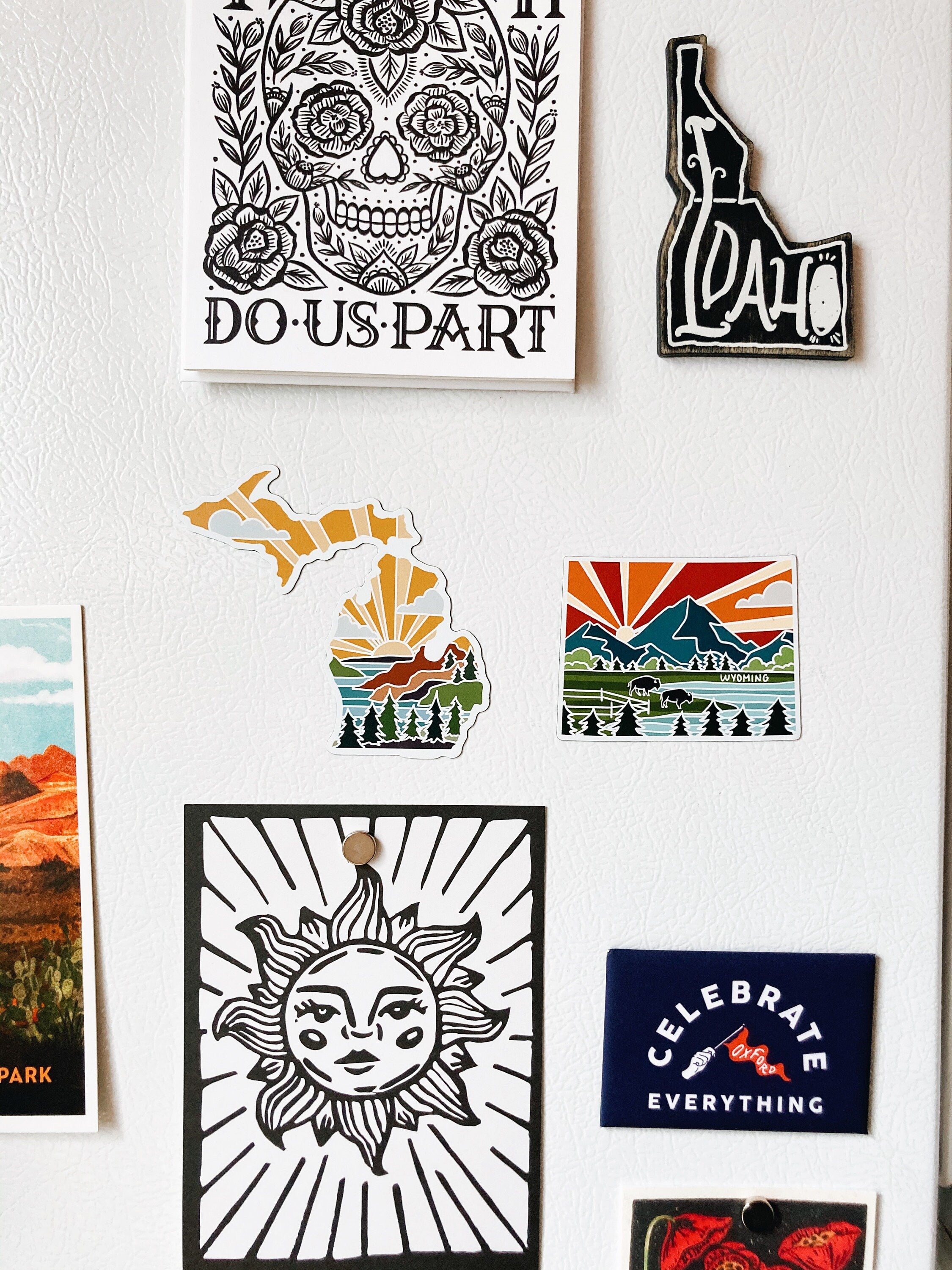 Michigan Car Magnet | Weatherproof State Magnet | Outdoorsy Magnet | Locker Magnet | Fridge Magnet | Lightweight Magnet | 3.55" x 3.36"
