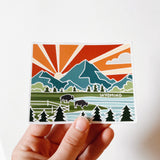Wyoming Weatherproof, Durable Sticker | Wyoming Outline | Illustrated State Sticker | Vinyl Decal | Outdoor Sticker | Bumper Sticker | 4"