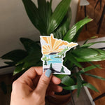 Minnesota Weatherproof Magnet | State Car Magnet | Outdoorsy Magnet | Locker Magnet | Fridge Magnet | Weatherproof Magnet | 3"