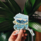 Alaska Durable Sticker | High Quality Bumper Sticker | United States Vinyl Decal | Weatherproof State Sticker | Water Bottle Sticker | 4"