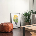 Illinois Physical Art Print | State Wall Art | 5x7, 8x10, 11x14, 16x20" Archival Art Print | Illinois Illustrated Poster