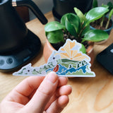 Virginia Car Magnet | Weatherproof State Magnet | Outdoorsy Magnet | Locker Magnet | Fridge Magnet | Lightweight Magnet