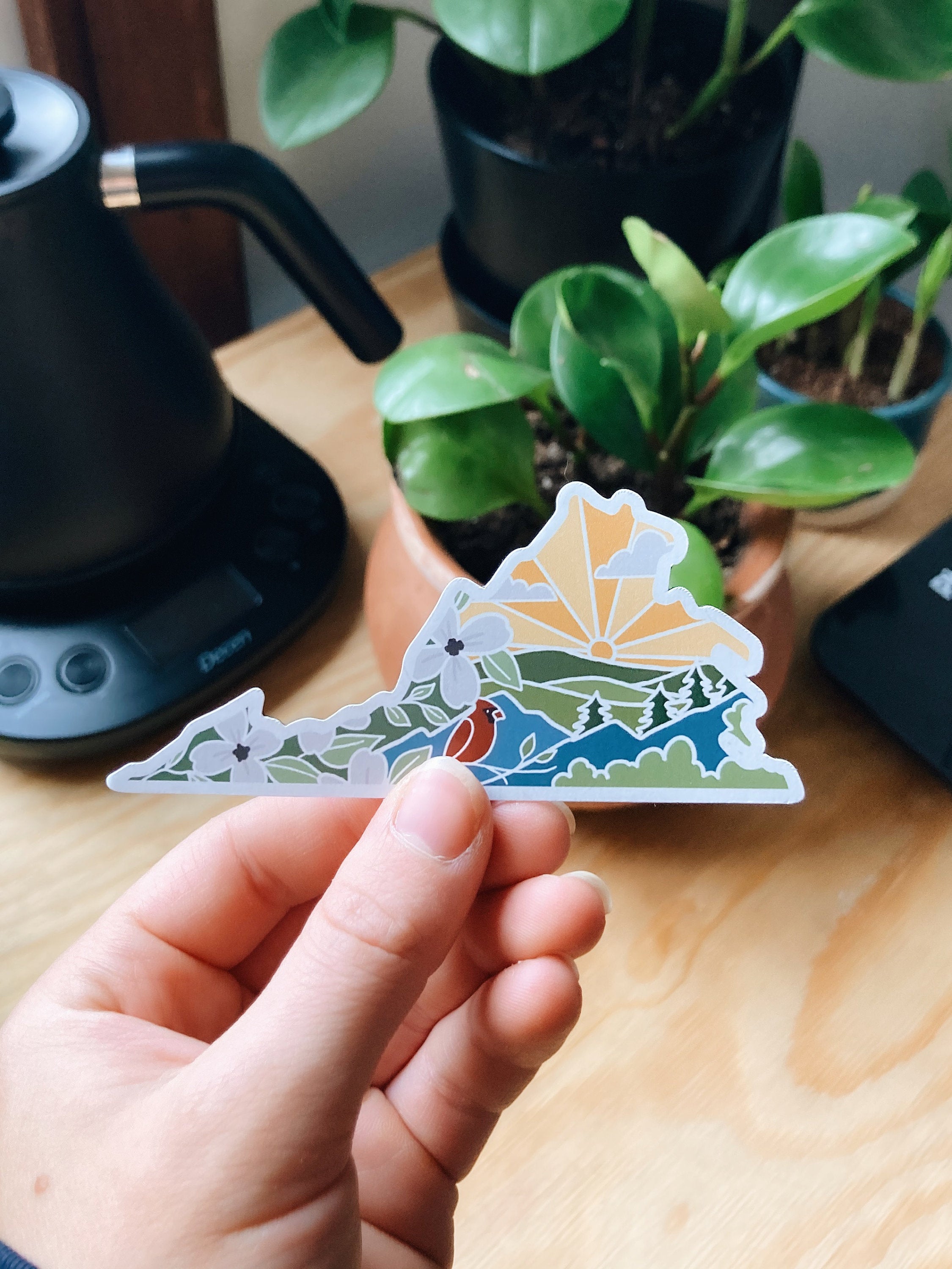 Virginia Car Magnet | Weatherproof State Magnet | Outdoorsy Magnet | Locker Magnet | Fridge Magnet | Lightweight Magnet