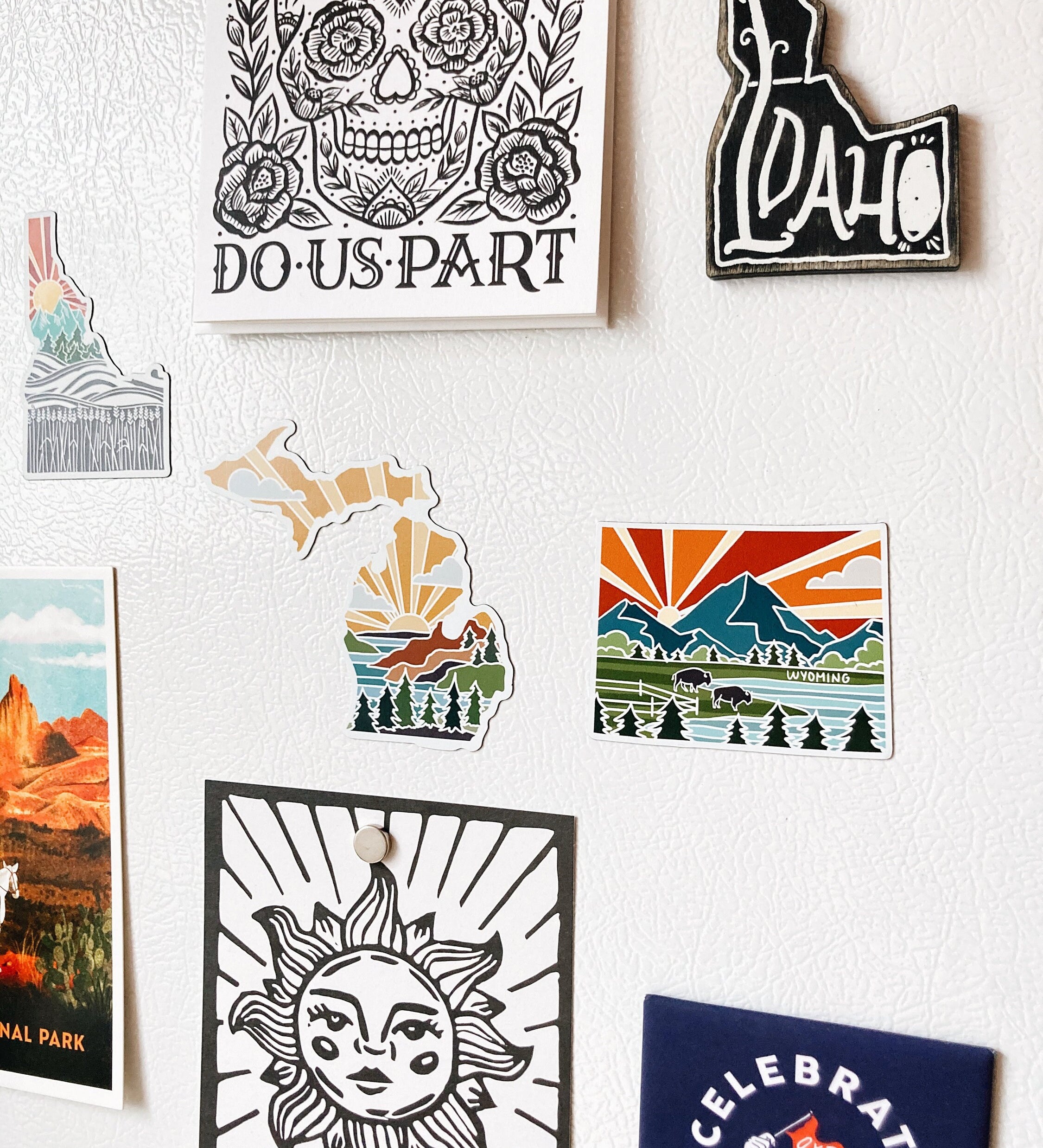 Michigan Car Magnet | Weatherproof State Magnet | Outdoorsy Magnet | Locker Magnet | Fridge Magnet | Lightweight Magnet | 3.55" x 3.36"