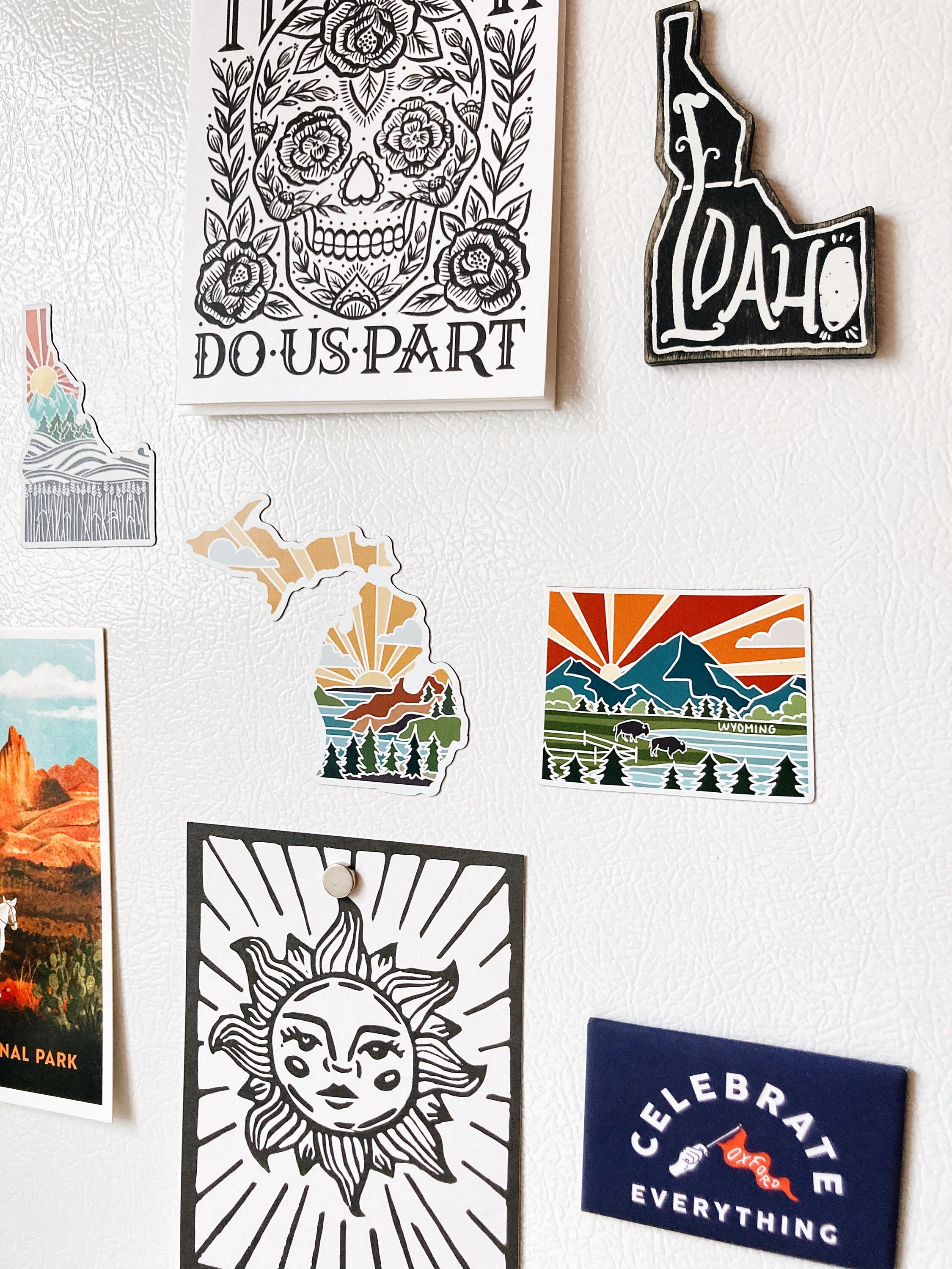 Michigan Car Magnet | Weatherproof State Magnet | Outdoorsy Magnet | Locker Magnet | Fridge Magnet | Lightweight Magnet | 3.55" x 3.36"