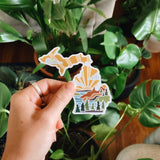 Michigan Car Magnet | Weatherproof State Magnet | Outdoorsy Magnet | Locker Magnet | Fridge Magnet | Lightweight Magnet | 3.55" x 3.36"