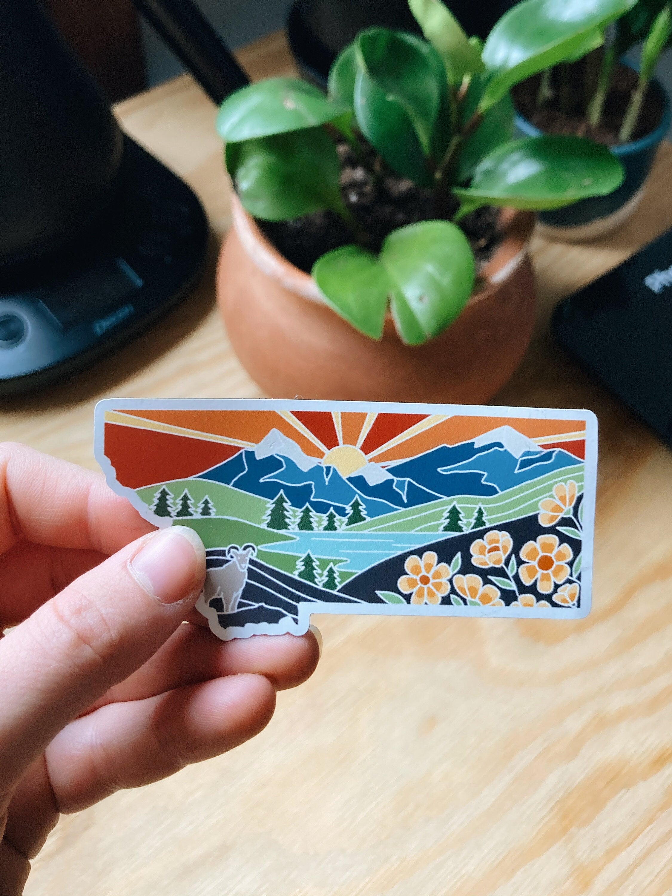 Montana Car Magnet | Weatherproof State Magnet | Outdoorsy Magnet | Locker Magnet | Fridge Magnet | Lightweight Magnet | 3.25" x 1.55"